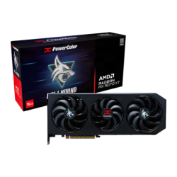 PowerColor Radeon RX 9070 XT Hellhound 16GB OC GDDR6 3 ventilateurs HDMI 2.1 Carte graphique