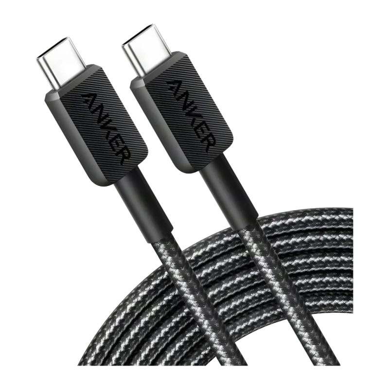 Câble USB Anker 322 USB-C vers USB-C 60W 0,9m Noir