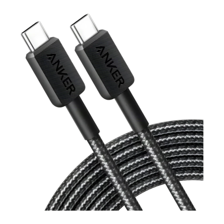 Câble USB Anker 322 USB-C vers USB-C 60W 0,9m Noir