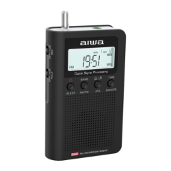 Aiwa FM/AM Piles AAA LCD Noir RSD-45BK Radio portable