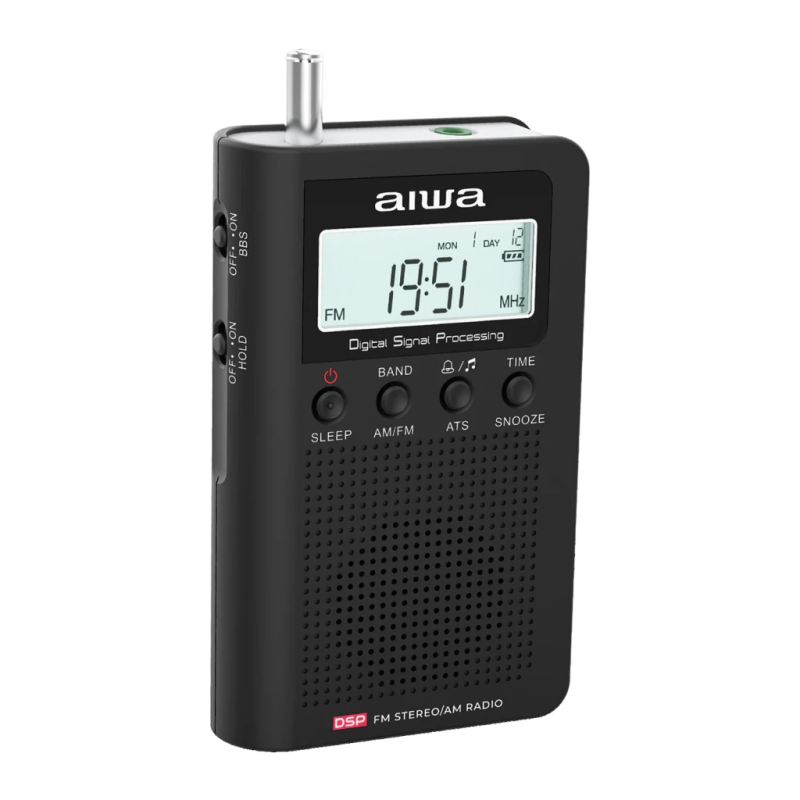 Aiwa FM/AM Piles AAA LCD Noir RSD-45BK Radio portable
