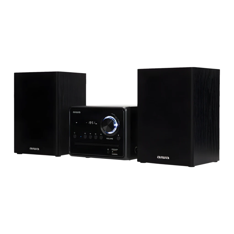 Aiwa MSBTU-300 Noir 20W entrée AUX Bluetooth 4.2 Chaîne hi-fi