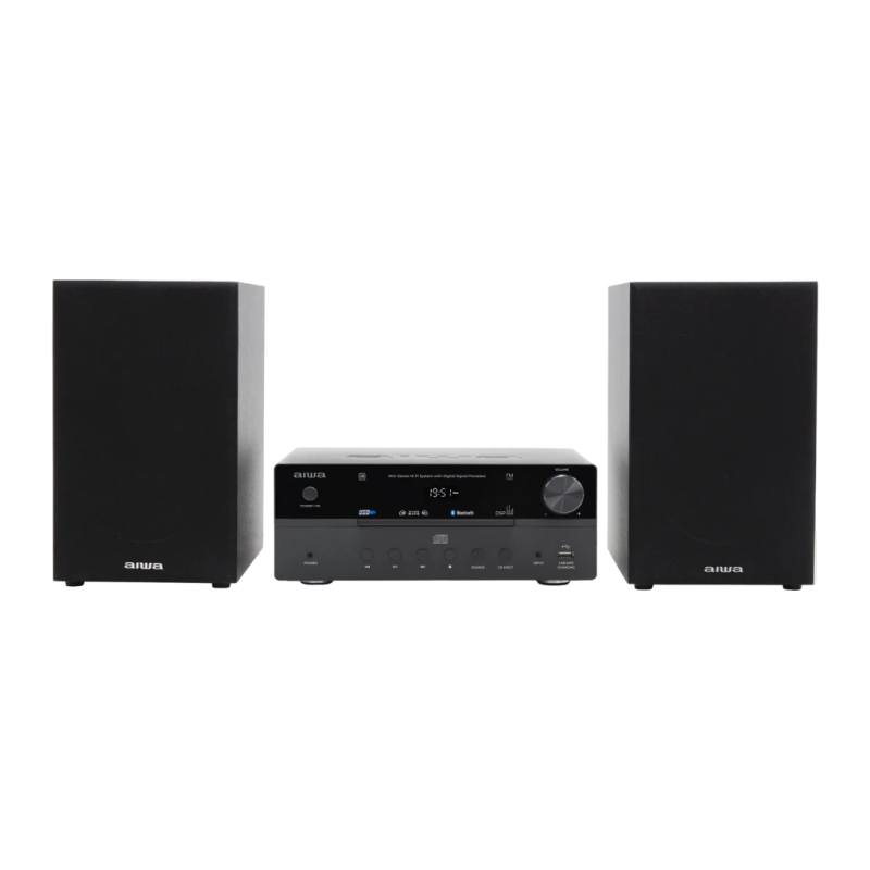 Aiwa MSBTU-550 Noir 50W entrée AUX Bluetooth 5.0 Chaîne hi-fi