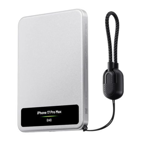Sharge Smart Magnetic M8 Argent 5000mAh 15W MagSafe Qi2 Power Bank