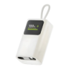 Sharge HyperTower E3 Blanc avec câble rétractable intégré 10000mAh 45W USB-C Power Bank