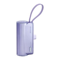 Power Bank Sharge Flow Mini 2 Pro 5800mAh Violet Câble USB-C intégré 22,5W PD et QC