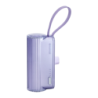 Power Bank Sharge Flow Mini 2 Pro 5800mAh Violet Câble USB-C intégré 22,5W PD et QC