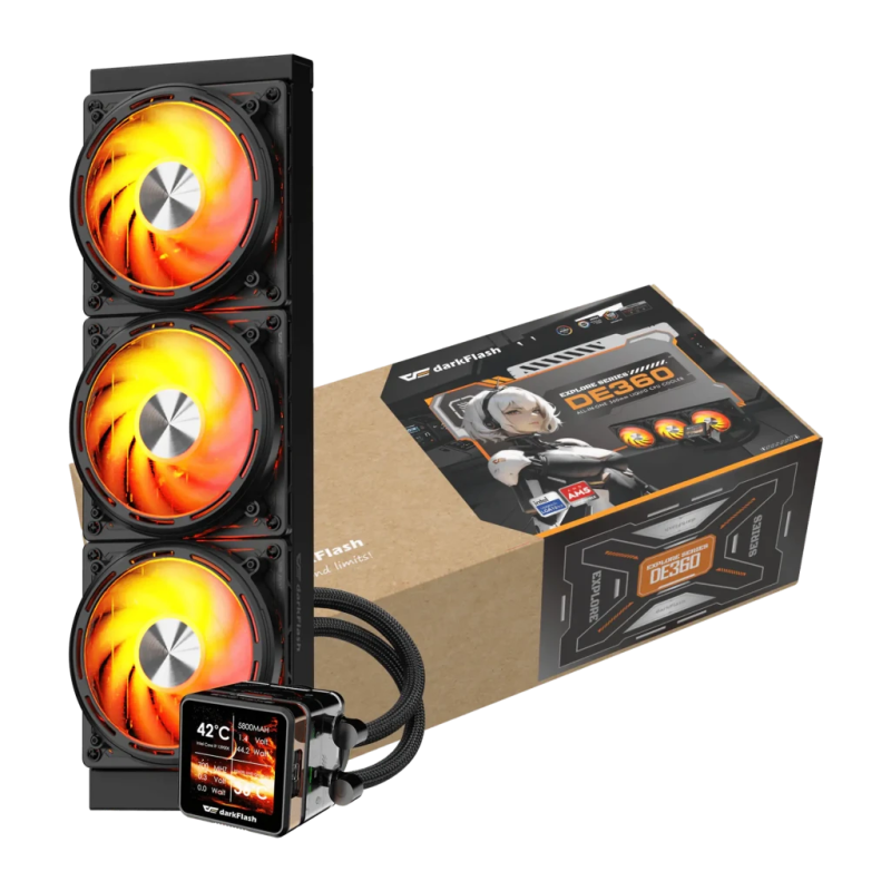 Darkflash DE360 315W TDP 360mm Noir Refroidissement liquide AIO