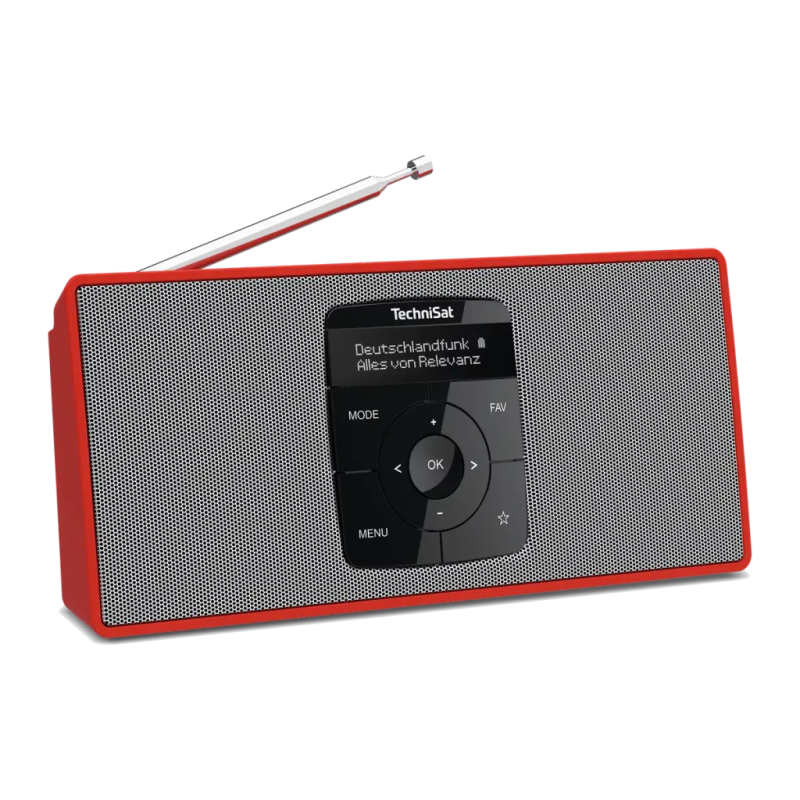 TechniSat DigitRadio 2 S Batterie DAB+/FM Rouge/Argent Bluetooth 10h 1050mAh Radio rechargeable