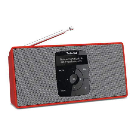 TechniSat DigitRadio 2 S Batterie DAB+/FM Rouge/Argent Bluetooth 10h 1050mAh Radio rechargeable