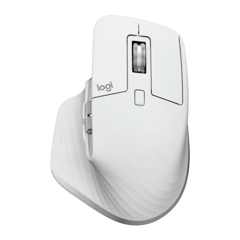 Logitech MX Master 3S Gris Pâle 8000 DPI 7 boutons Bluetooth + 2,4GHz laser Souris sans fil ergonomique