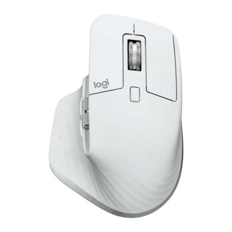 Logitech MX Master 3S Gris Pâle 8000 DPI 7 boutons Bluetooth + 2,4GHz laser Souris sans fil ergonomique