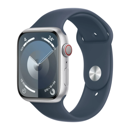 Apple Watch Series 9 45mm GPS + Cellular Argent LTE NFC Batterie 18 h (36 h Basse Consommation)