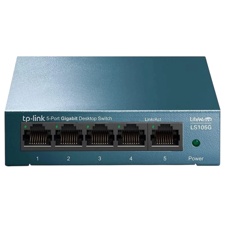 TP-Link LS105G de Bureau 5 Ports 10/100/1000Mbps Bleu Switch
