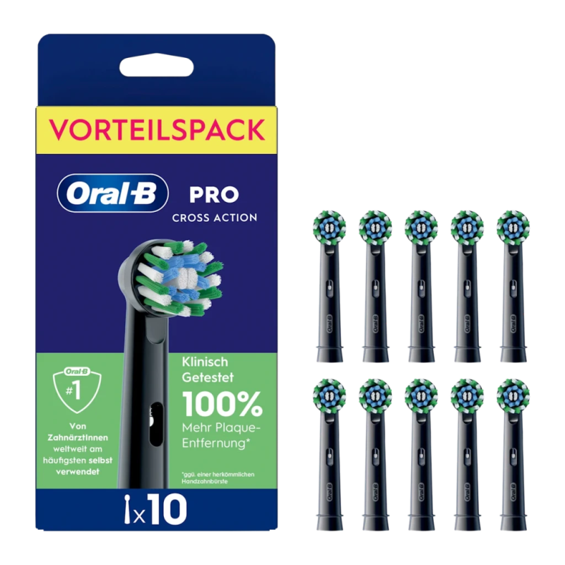 Brossette de rechange Oral-B Pro CrossAction Noir 10 unités