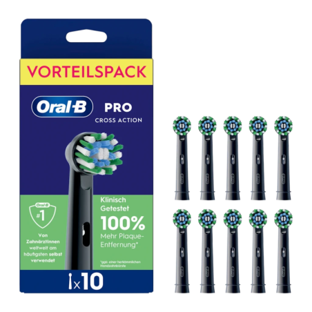 Brossette de rechange Oral-B Pro CrossAction Noir 10 unités