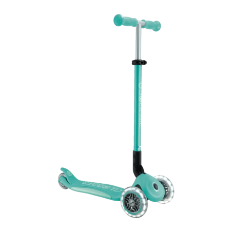 Trottinette enfant Globber Primo Foldable Plus Lights 3 roues Pliable Lumières LED Vert Menthe