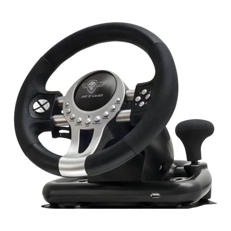 Spirit of Gamer Race Wheel Pro 2 PC/PS4/PS3/Xbox One Noir/Argent Volant gaming