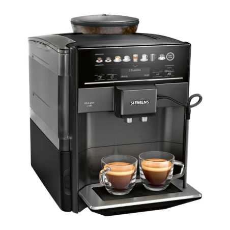 Siemens EQ.6 Plus S100 Moulin Céramique 15bar 1,7L Noir 1500W buse vapeur Machine à Café Superautomatique