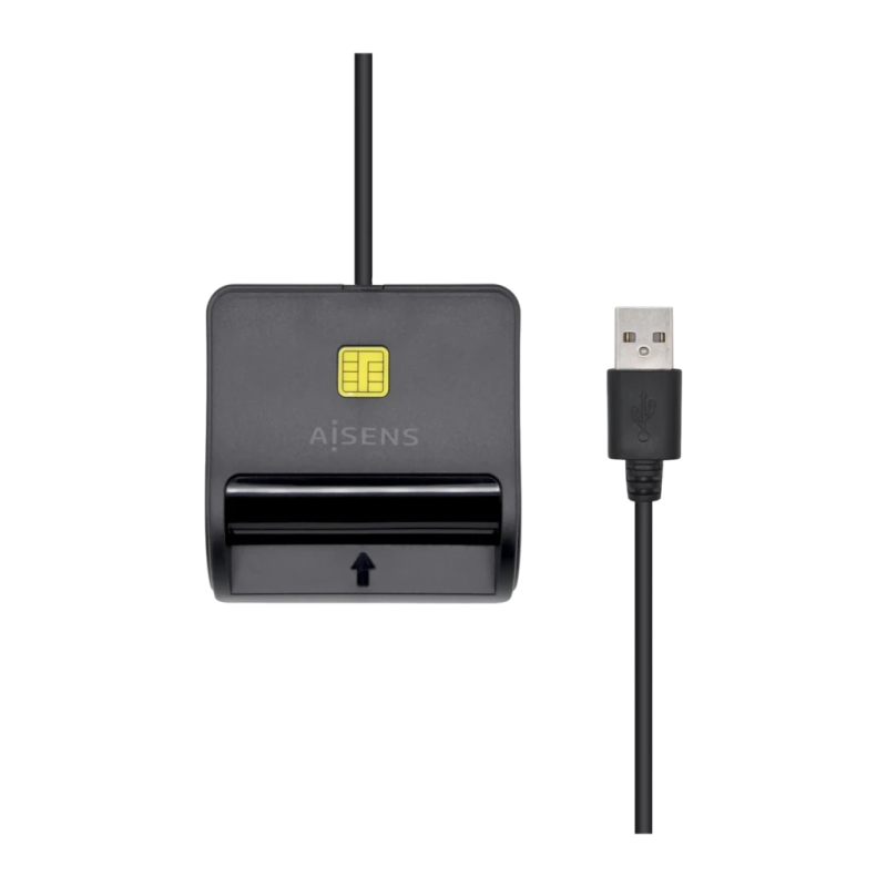 Lecteur de carte AISENS Intelligent DNIe USB 2.0 (ASCR-SN01-BK) Noir