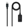 Câble Nanocable USB 3.0 Rallonge avec Amplificateur Type A/M-A/F 5m Noir