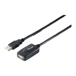 Câble prolongateur Equip 133311 USB-A Mâle vers USB-A Femelle 15 m Noir