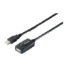 Câble prolongateur Equip 133311 USB-A Mâle vers USB-A Femelle 15 m Noir