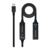 Câble USB Nanocable 3.0 prolongateur avec amplificateur Type A M/F 10m Noir