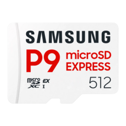 Samsung P9 Express 512GB Blanc 800MB/s V30 U3 A1 UHS-I Carte microSD