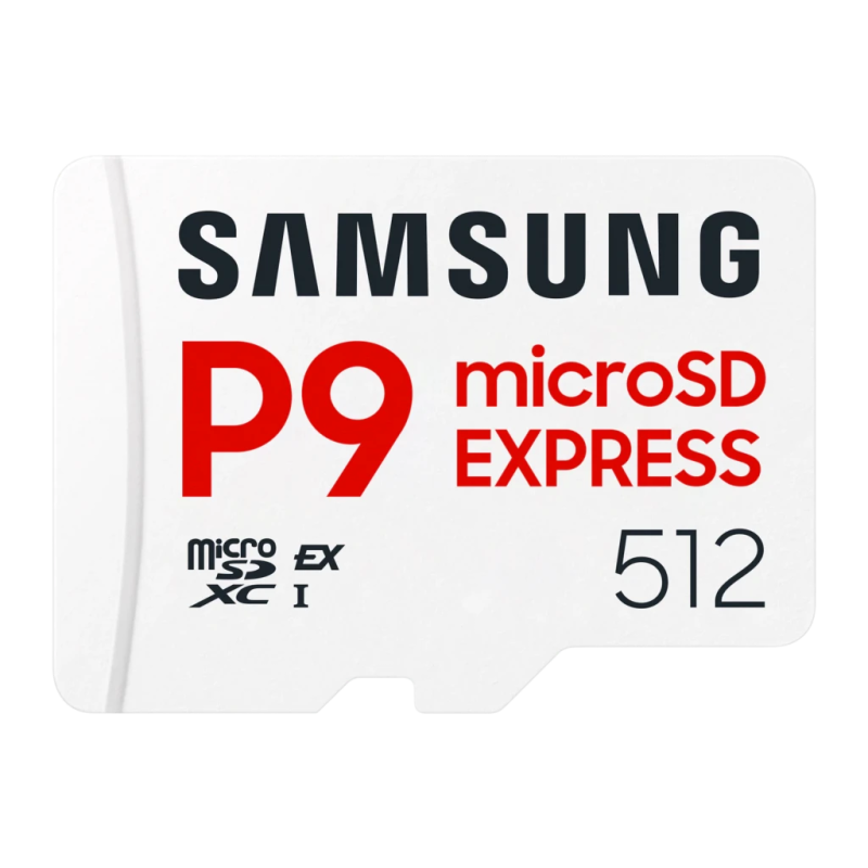 Samsung P9 Express 512GB Blanc 800MB/s V30 U3 A1 UHS-I Carte microSD