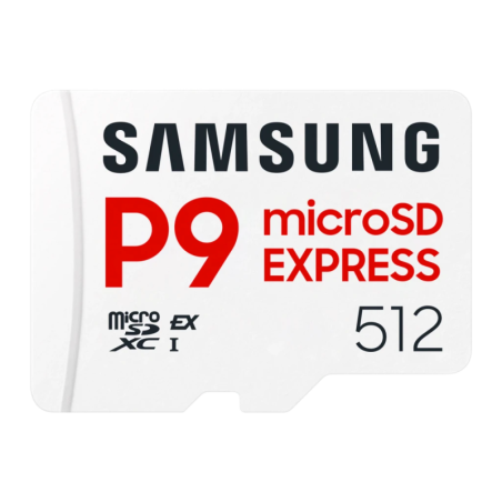 Samsung P9 Express 512GB Blanc 800MB/s V30 U3 A1 UHS-I Carte microSD