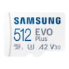 Samsung EVO Plus 512GB Blanc 160MB/s V30 U3 A2 Carte microSD
