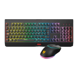 Pack Gaming Krom Kabala Membrane 4800 DPI RGB Espagnol Noir Clavier et souris sans fil
