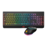Pack Gaming Krom Kabala Membrane 4800 DPI RGB Espagnol Noir Clavier et souris sans fil