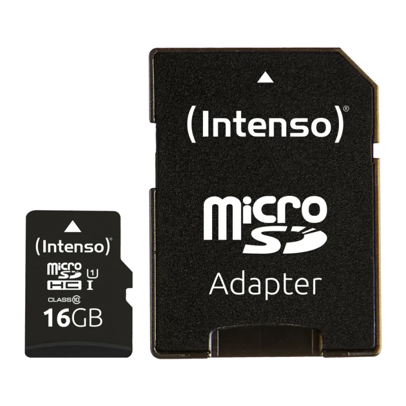 Intenso Premium 16GB Noir 90MB/s U1 Classe 10 Carte microSDHC