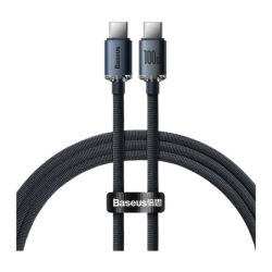 Câble USB Baseus Crystal Shine USB-C vers USB-C 100W 1,2m Noir