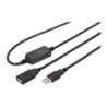 Câble DIGITUS DA-73100-1 USB 2.0 AM/AH Amplifié 10m Noir