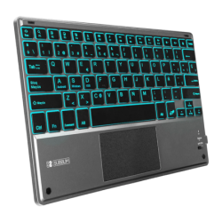 SUBBLIM Smart Backlit avec Touchpad Gris rétroéclairé sans fil Clavier bluetooth