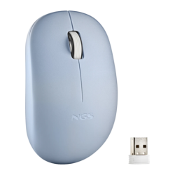 NGS Fog Pro Bleu 1000 DPI 2 boutons 2,4GHz 60 g Souris sans fil ergonomique silencieuse