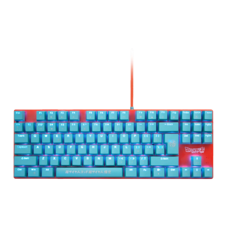 Blade Gaming Dragon Ball Super TKL Switch Clicky Bleu/Orange rétroéclairé Clavier mécanique