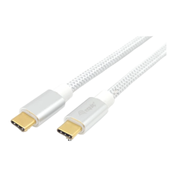 Câble USB Equip 128355 USB-C 3.2 Gen 2 Mâle/Mâle 0,5m 100W PD Blanc