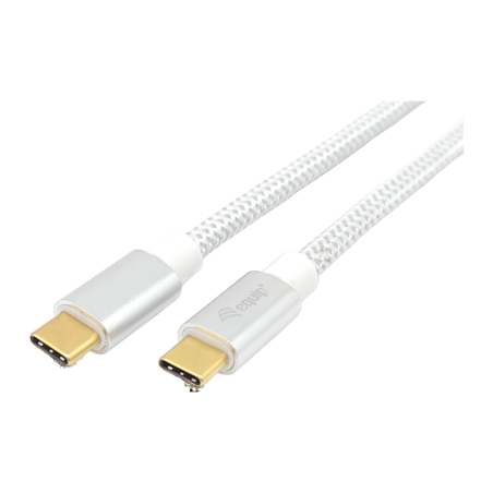 Câble USB Equip 128355 USB-C 3.2 Gen 2 Mâle/Mâle 0,5m 100W PD Blanc