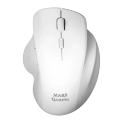 Mars Gaming MMWERGOW 3200 DPI Blanc 6 boutons 2,4GHz 78 g Souris sans fil ergonomique