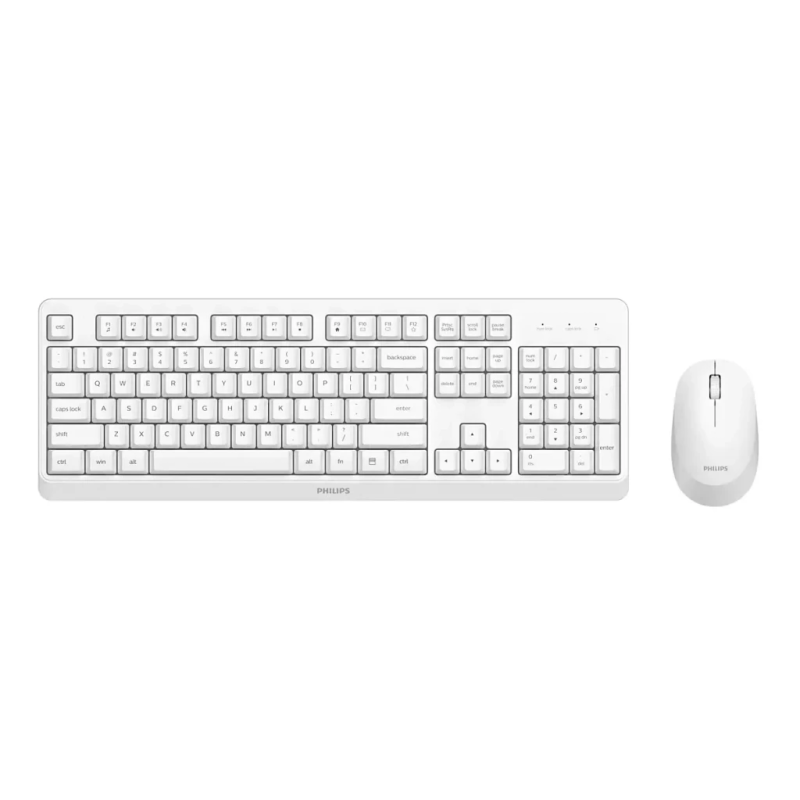 Philips SPT6307WL/16 Blanc QWERTY 2,4GHz Clavier et souris sans fil