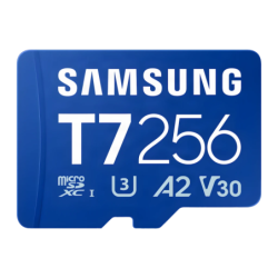 Samsung T7 256GB Bleu 170MB/s V30 U3 A2 UHS-I Carte microSD
