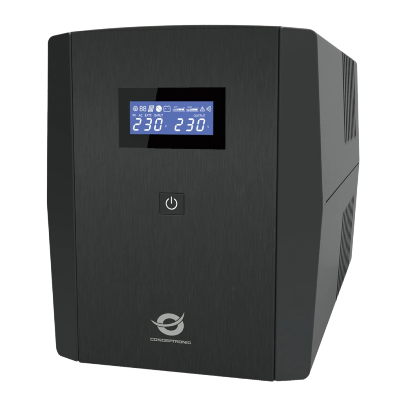 Conceptronic Zeus 04E 2200VA 1320W Ligne Interactive Noir 6 prises Onduleur