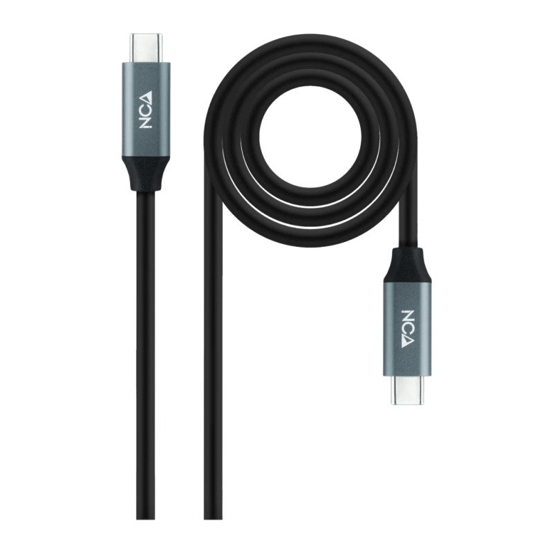 Câble Nanocable 10.01.4303 USB 3.2 Gen 2x2 USB-C/M-USB-C/M 3m Noir/Gris