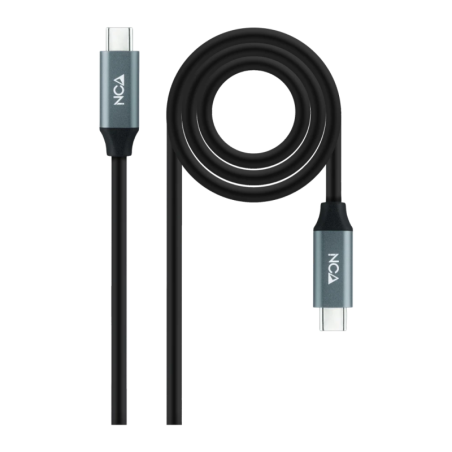 Câble Nanocable 10.01.4303 USB 3.2 Gen 2x2 USB-C/M-USB-C/M 3m Noir/Gris
