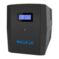 Phasak Sirius Interactive 1560 VA 900W Noir PH 7315 4 prises Onduleur