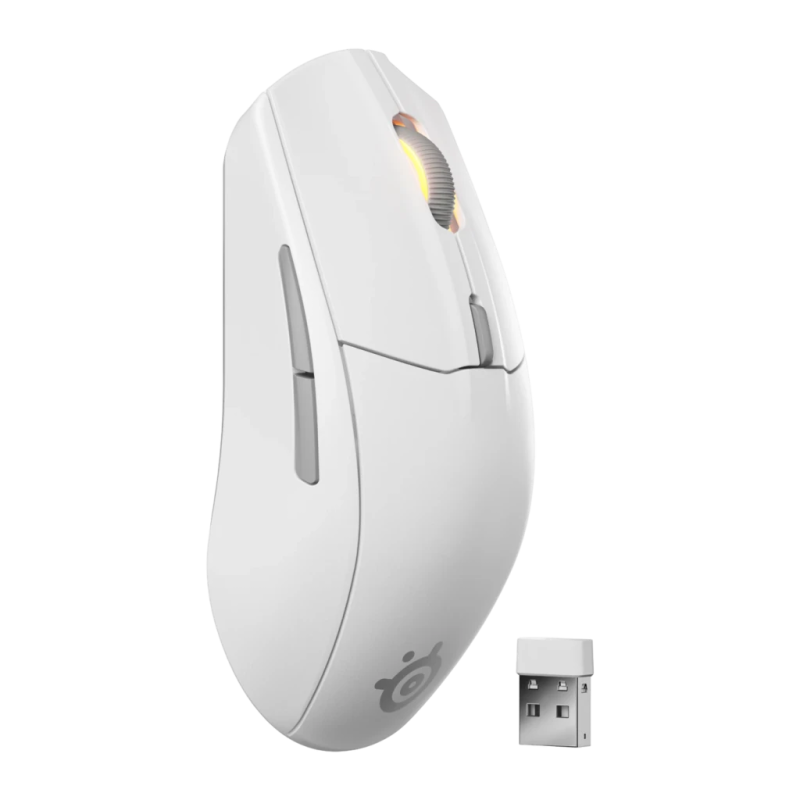 SteelSeries Rival 3 Wireless Gen 2 18000 DPI RGB Blanc 6 boutons Bluetooth + 2,4GHz 84 g Souris gaming sans fil